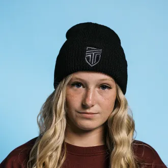Black on Black Tonal Beanie